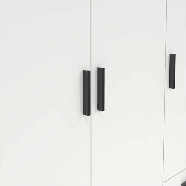 Furniture To Go Sprint Wardrobe with 3 Doors + 3 Drawers in White