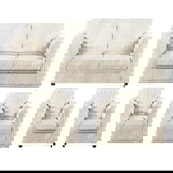 Furnishings For Less Luxor Full Jumbo Cord 3 Seater and 2 x Armchairs - Full Back