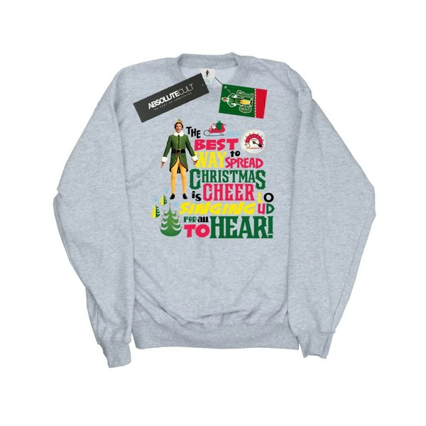 Elf Girls Christmas Cheer Sweatshirt - Sports Grey