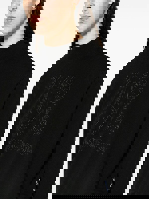 Palm Angels Statement Crewneck Black - Supplied FashionPALM ANGELS