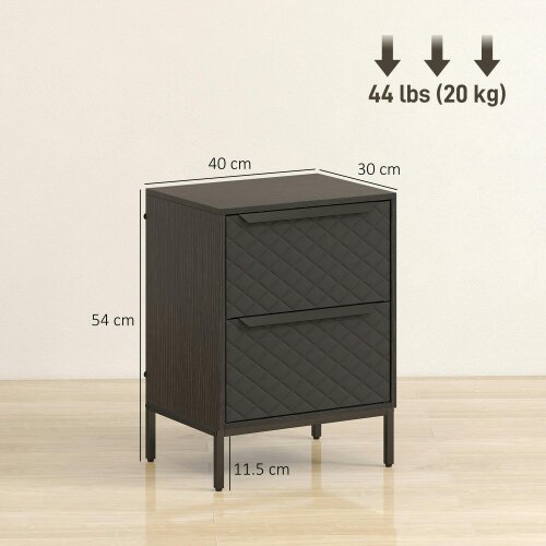 Wyld Haus Nomiba Metal Black 2 Fabric Drawer Storage Dresser