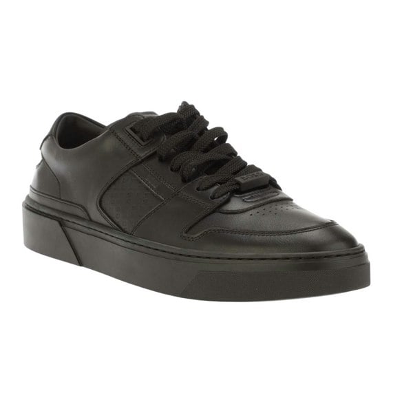 Boss Mens Gary Leather Tennis Shoes - Black