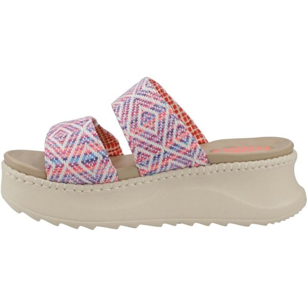 HEYDUDE Delray Slide Surf Baja Polyester Blend Women's Blue/Pink/Multi Sandals