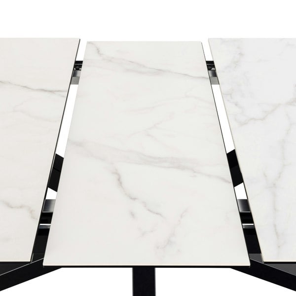 Furniture To Go Heaven Extendable Dining Table with Ceramic White Top 200cm