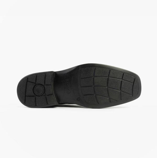 Roamers PERRY Mens Soft Leather Derby Shoes Black