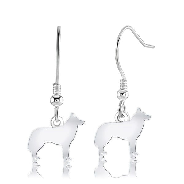 Mylee London Siberian Husky Silhouette Silver Earrings