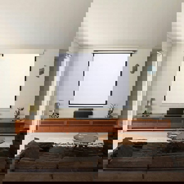 Manual Pull Down Retractable Projector Screen 4:3 Projector Screens Living and Home