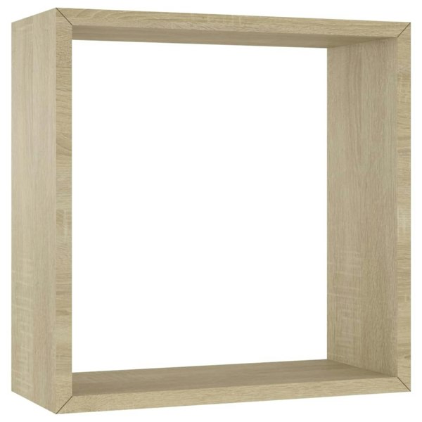 Berkfield Wall Cube Shelves 3 pcs Sonoma Oak