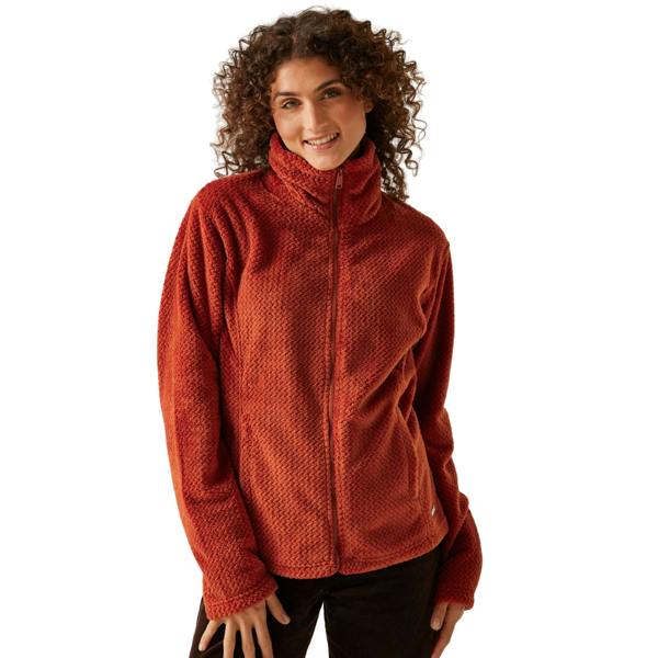 Regatta Womens/Ladies Heidy Fluffy Full Zip Fleece Jacket - Red Ochre - 