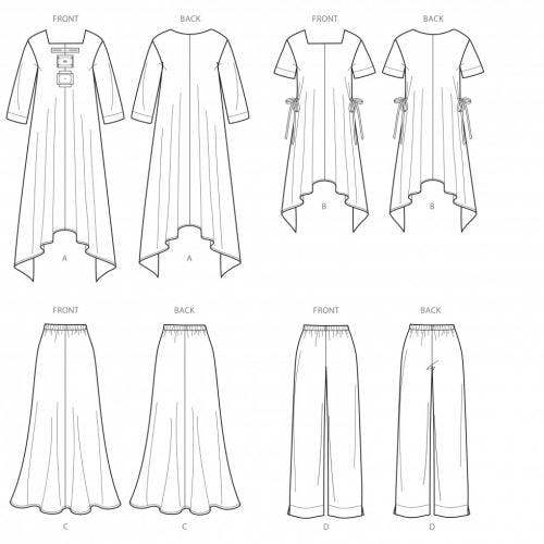 Simplicity Sewing Pattern 8960, Tunics, Skirts, Trousers for Women, H5 (6-8-10-12-14) - Easy