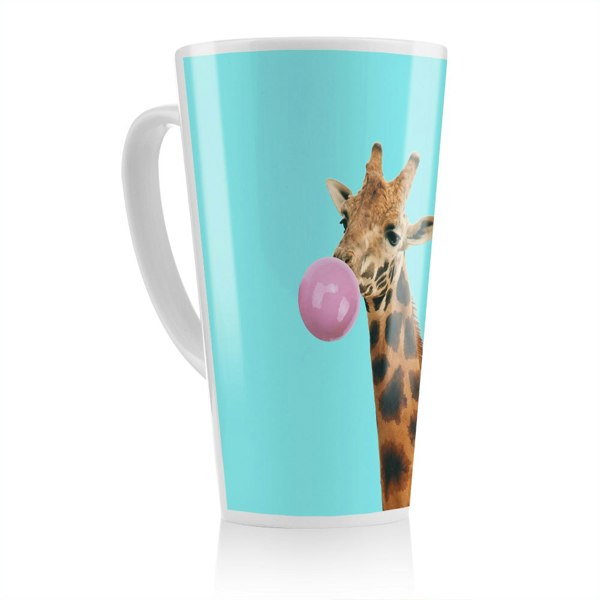 Benjamin Tate Design Bubble gum on color background Designer Latte Mug