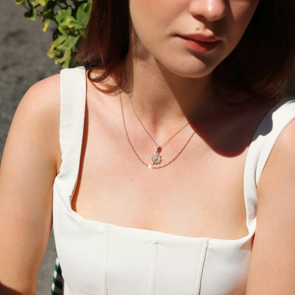 Spero London Four Leaf Clover Sterling Silver Necklace