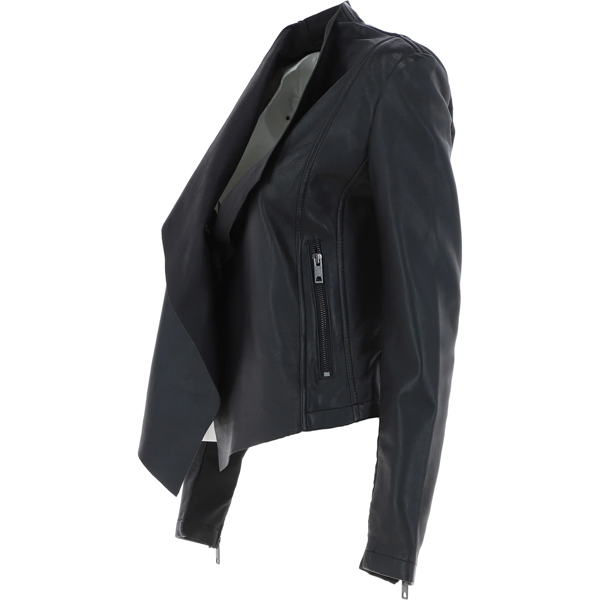 'Licra' Waterfall Front Leather Jacket