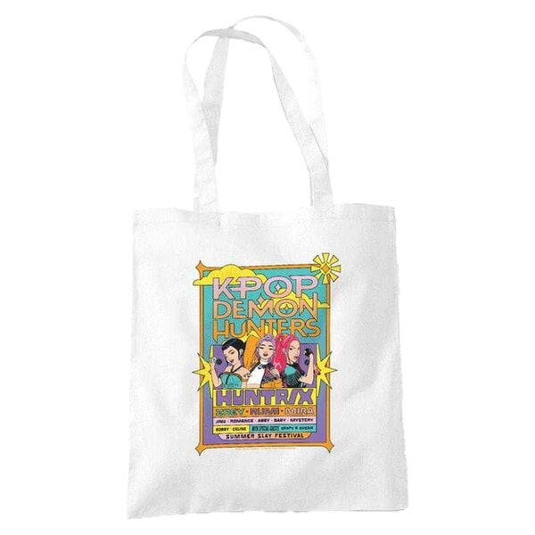 K-Pop Demon Hunters Summer Festival Poster Reusable Tote Bag - White