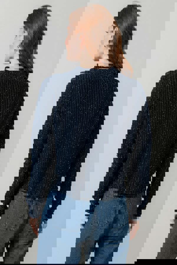 Lily & Me June Ribbed Knit Cardigan Navy