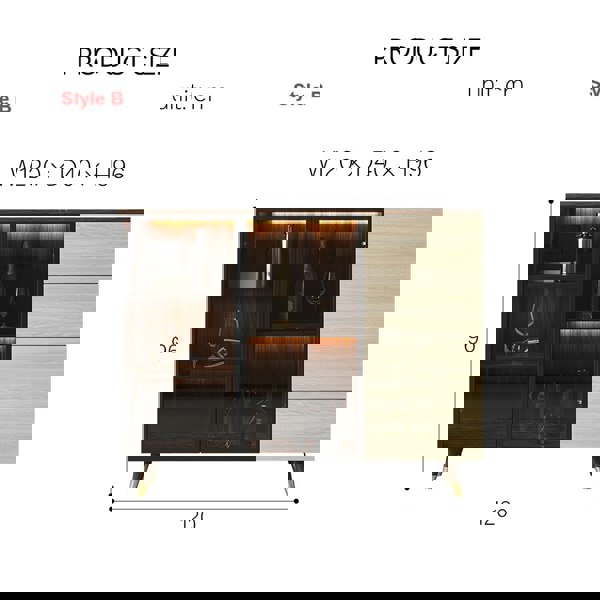 Rit Concept D'Ambrosio Wine Storage With Glass Doors, Cabinet