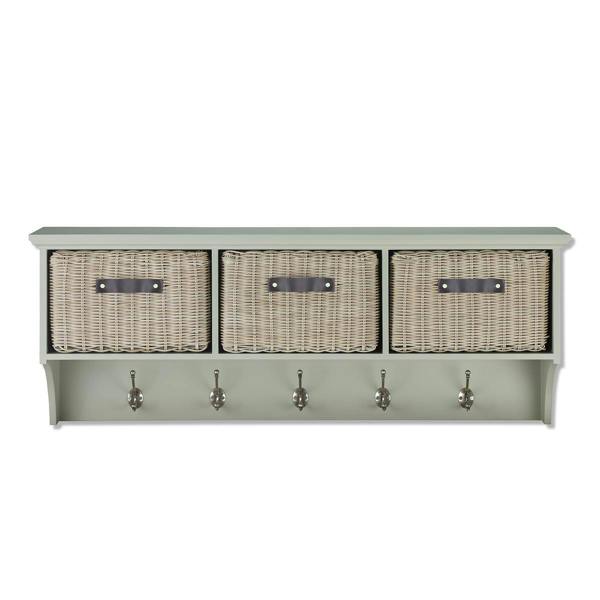 Statement Furniture Tetbury Hanging Shelf and Bench Set with Storage - Large