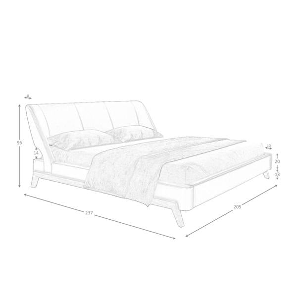 Angel Cerdá Chocolate Brown Leatherette Bed 7159