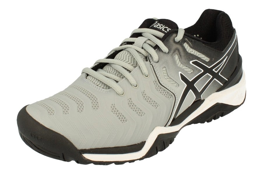 Asics Gel-Resolution 7 Mens Tennis Shoes E701Y  9690 - Mid Grey Black White 9690 - Photo 0