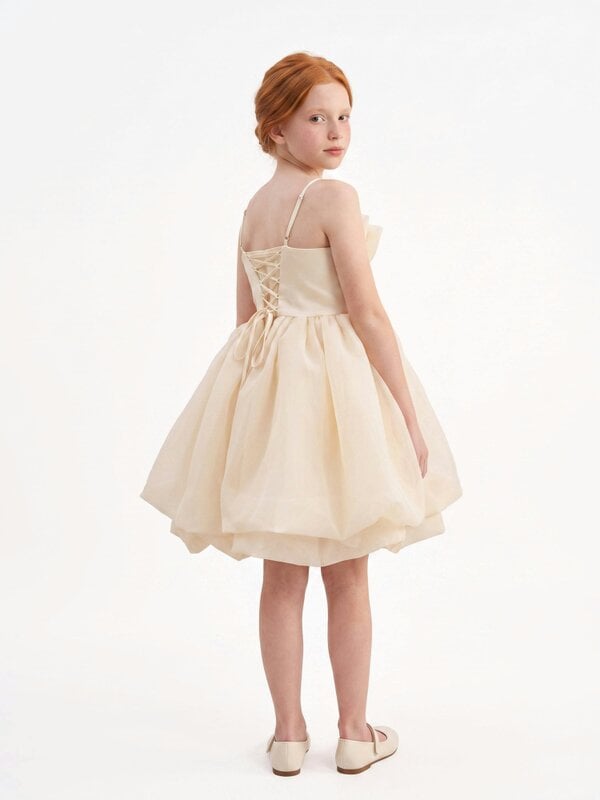 DRESS & Fleur Girls Tulle Dress in Beige