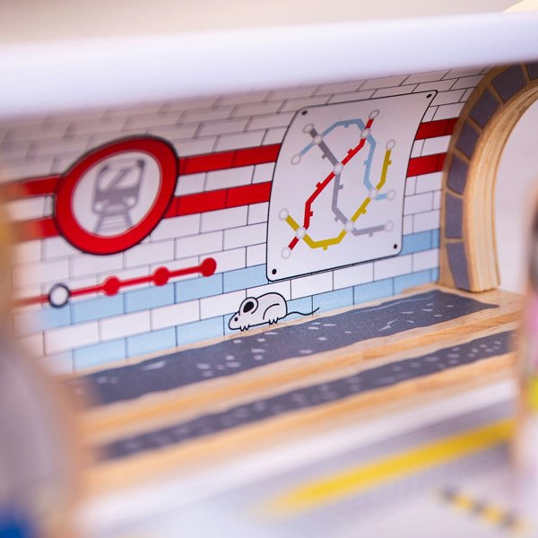 Bigjigs Rail Wooden Underground Station Train Set Accessory