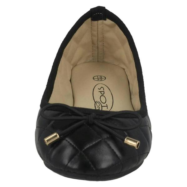 Spot On Girls Spot On Flat Quilted Ballerinas