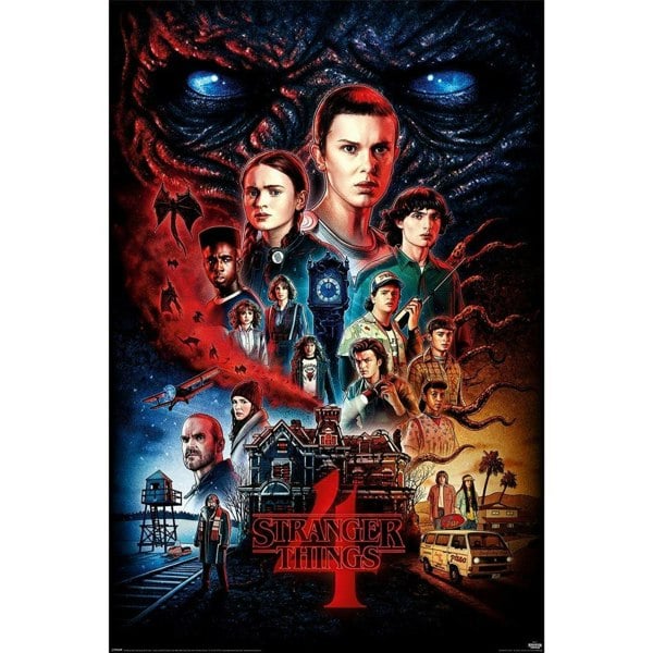 Stranger Things Vecna Poster - Black/Red/Blue