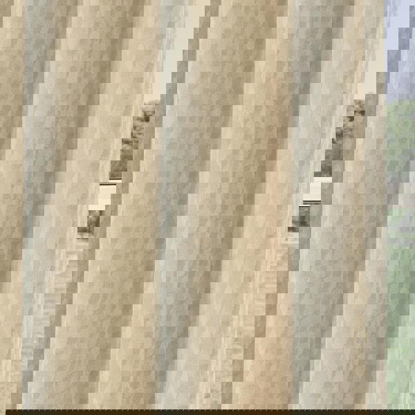 Enhanced Living Cream Geometric Velvet Embossed Thermal Room Darkening Curtains for Bedroom & Living Room