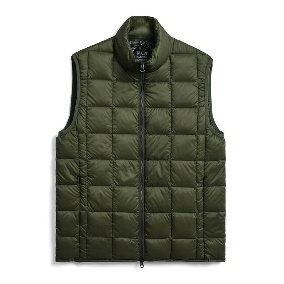 TAION Original High Neck Down Vest - Dark Olive