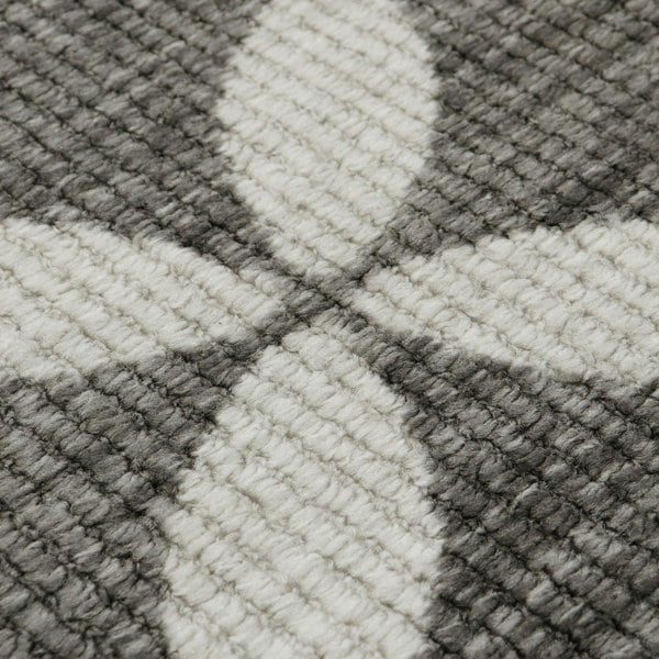 JVL Fiora Machine Washable Doormat and Runner, Pewter