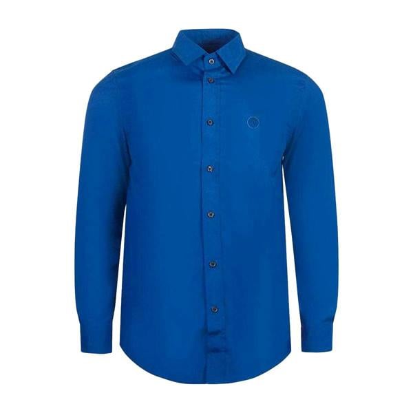 Diesel Mens Plain Long-Sleeved Shirt - Bright Blue - 