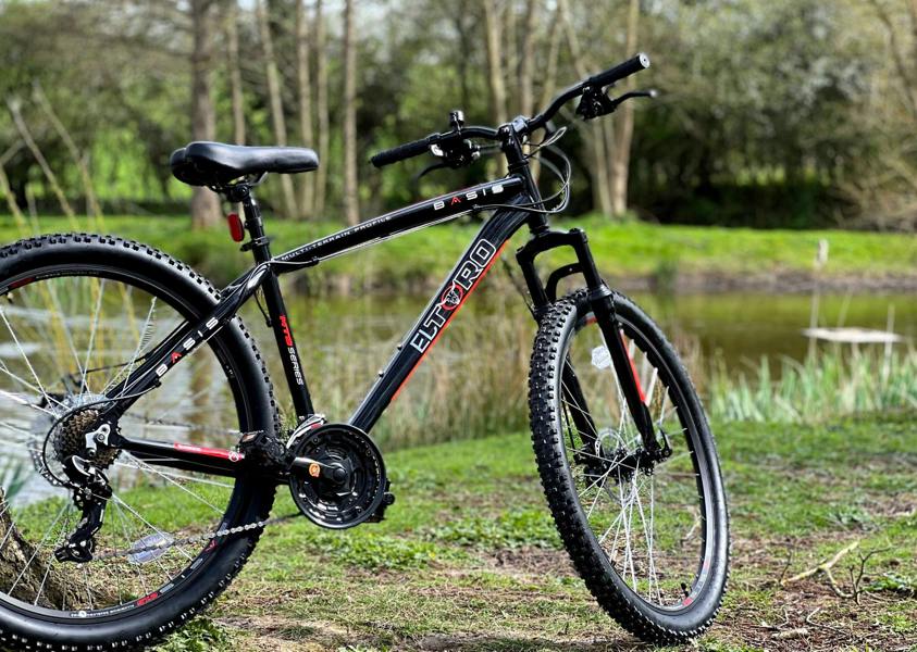 Basis Bikes Basis El Toro Hardtail Mountain Bike, 27.5" Wheel - Black/Red