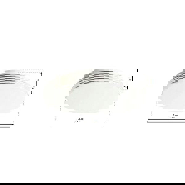 Milagro Ceiling Lamp Siena 72W LED 550 mm Stylish White And Chrome Circular Design Dimmable Including Remote Control