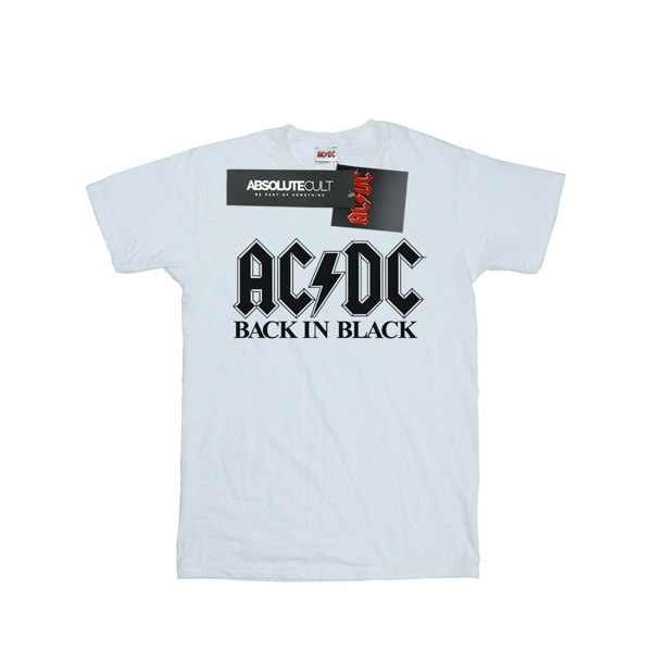 AC/DC Mens Back in Black Logo T-Shirt - White