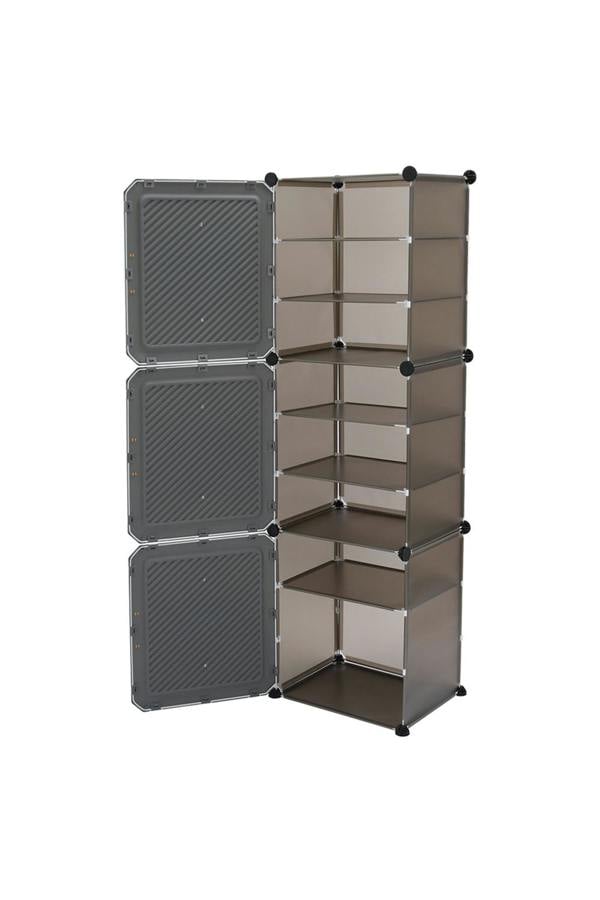 Living and Home 8 Tiers Shoe Cabinet Shoe Storage Organizer for Entryway