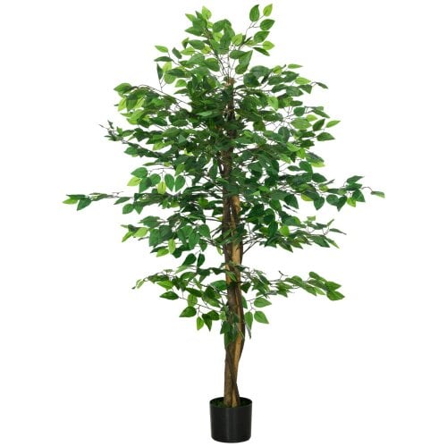 Wyld Haus Larane Artificial Ficus Style Tree With Stabilised Pot Base In Green