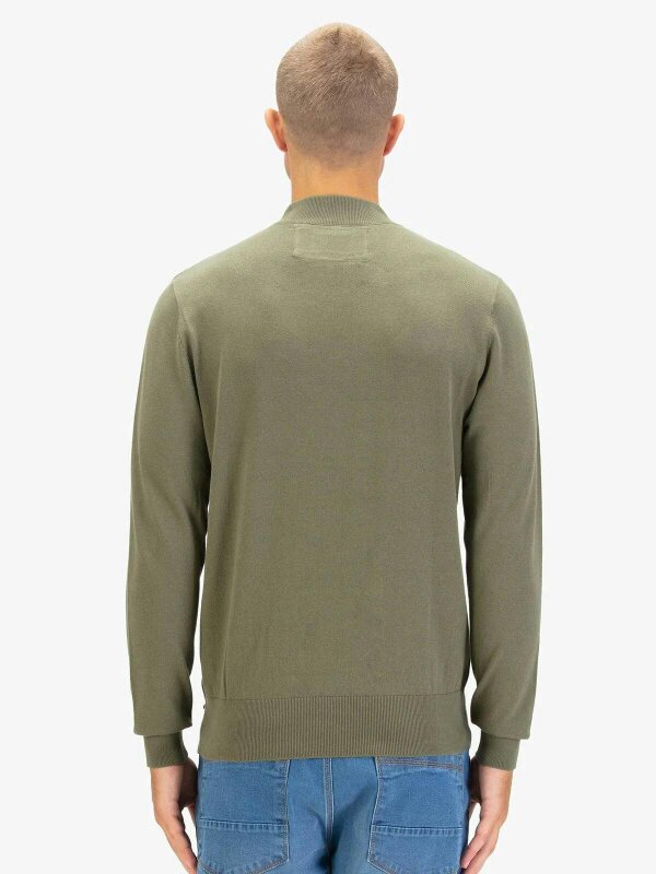 Luke 1977 LUKE1977 Jenson Funnel Neck Knitted Jumper - Clover Green
