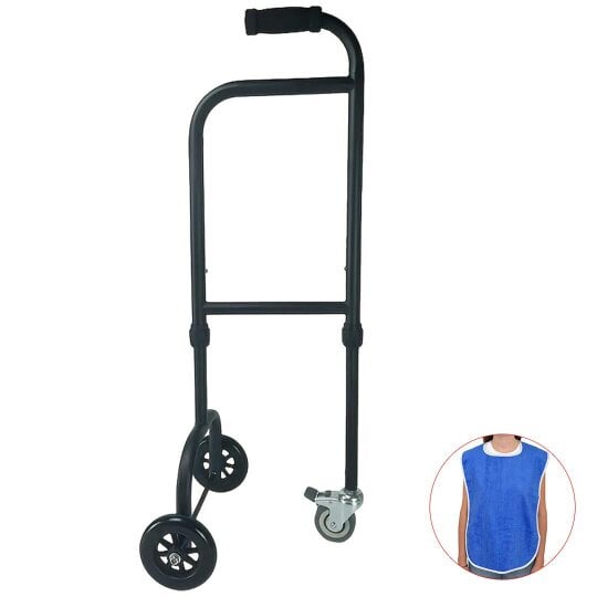 Havendro Adjustable Walking Aid Standing Walking Stick Handrail Castors Non-Slip Handle