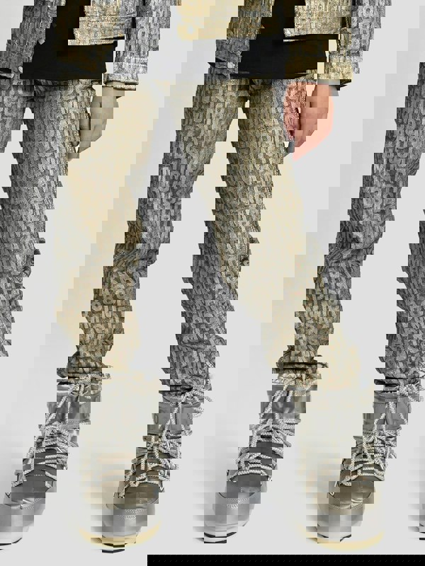 MARC JACOBS Girls Jacquard Logo Jeans in Gold