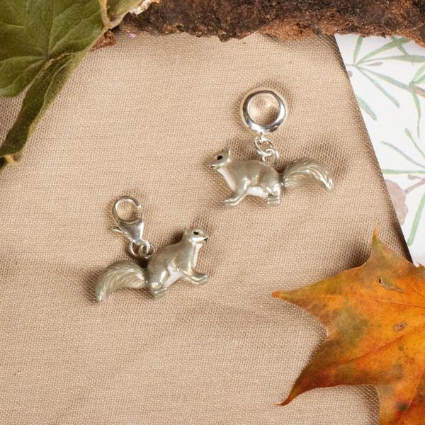 Mylee London Squirrel Charm - Enamelled Sterling Silver