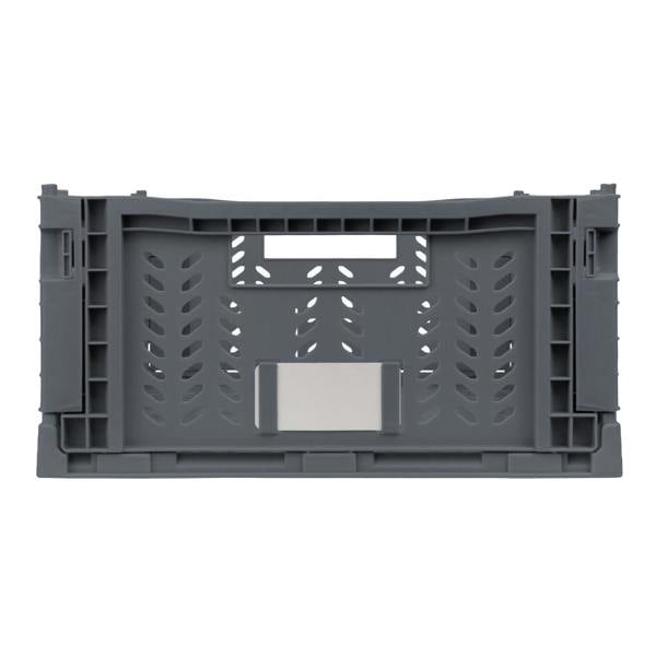 JVL STACKIT - Plastic Foldable Storage Crate - 14.5L - Grey