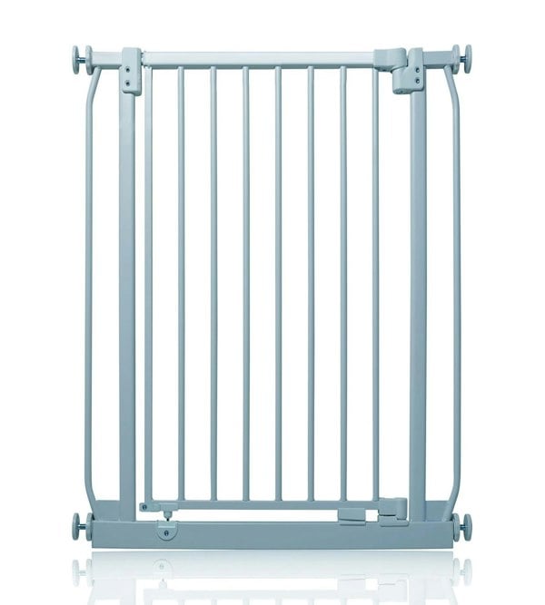 Safetots Extra Tall Elite Safety Gate, 71cm - 80cm, Matt Grey, Extra Tall 96.8cm in Height, Pressure Fit Stair Gate