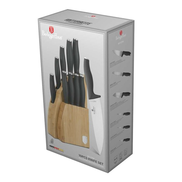 10 pcs knife set with BAMBOO stand Berlinger Haus BH2758