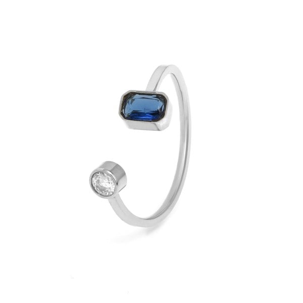 Say It With September Sapphire Birthstone Ring - Silver Plated