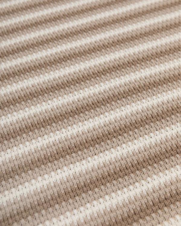 Steel & Jelly Pimlico - Knitted Stripe Trophy Neck Polo Shirt