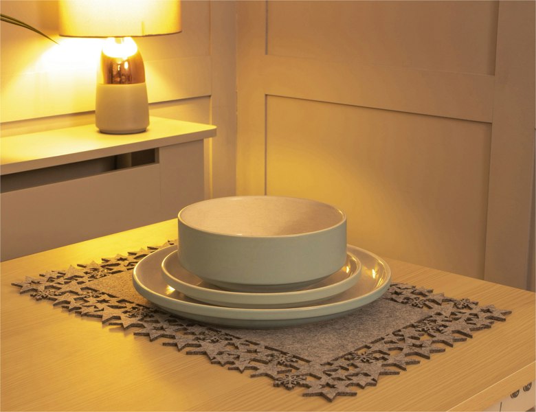 St Helens Felt Table Mats (Pair), Grey