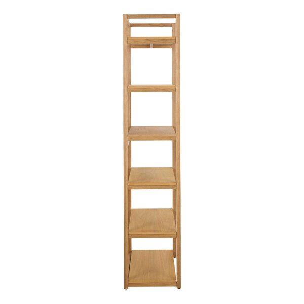 Wyld Haus Kigali Rectangular 6 Shelves Oak Bookcase