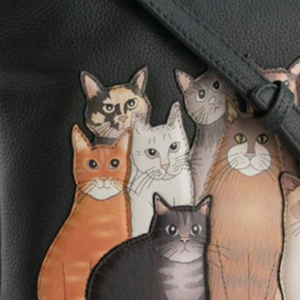 Mala Leather Meowfia Cats Midi Crossbody LeatherBag