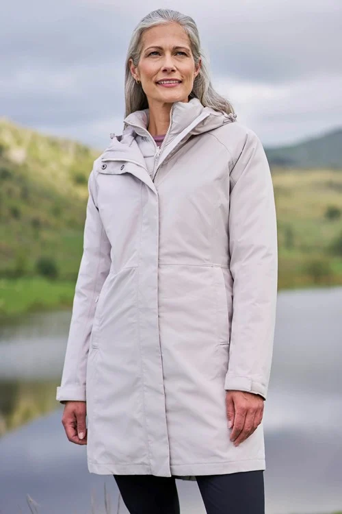 Mountain Warehouse Womens/Ladies Alaskan Long 3 in 1 Jacket - Light Beige