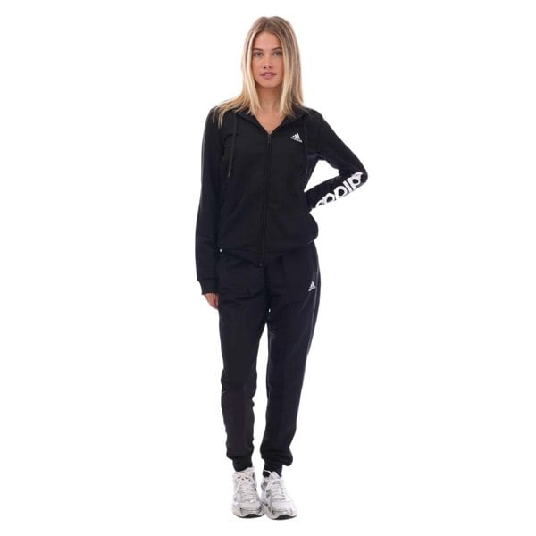 Adidas Women's Essentials Logo French Terry Tracksuit - Black/White